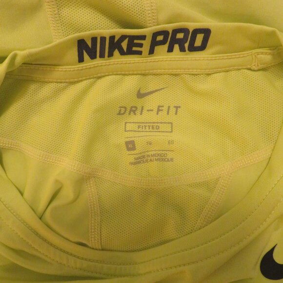 Nike Pro Dri-Fit Yellow workout top. Excellent Condition.  Size XL. - Picture 4 of 4